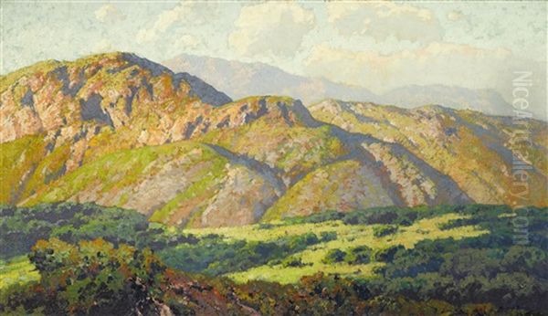 Hills At Lakeside, San Diego Oil Painting by Maurice Braun