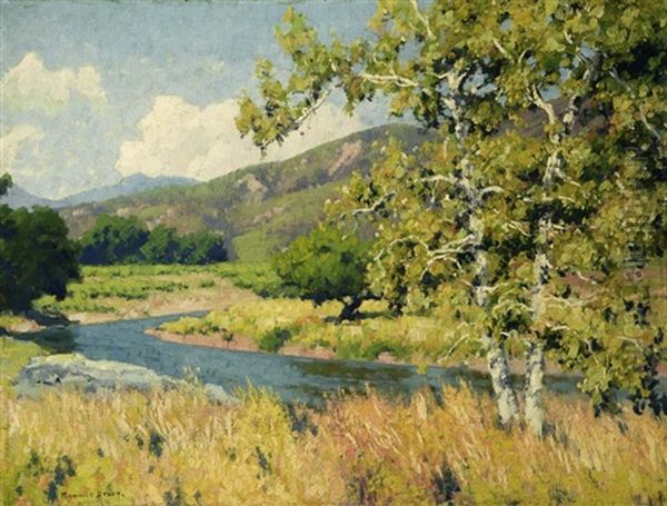 San Diego Landscape (decker Canyon?) Oil Painting by Maurice Braun