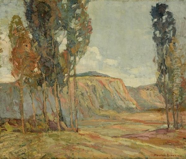 Eucalyptus In A California Landscape Oil Painting by Maurice Braun