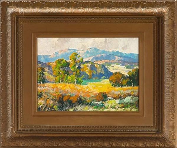 California Landscape With Mountains Beyond Oil Painting by Maurice Braun