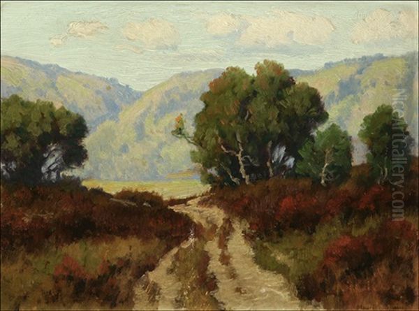 Oaks In Foothill Landscape Oil Painting by Maurice Braun