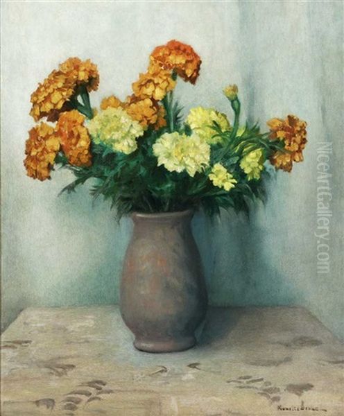 Marigolds Oil Painting by Maurice Braun