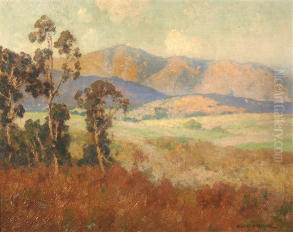 California Landscape With Distant Mountains Oil Painting by Maurice Braun