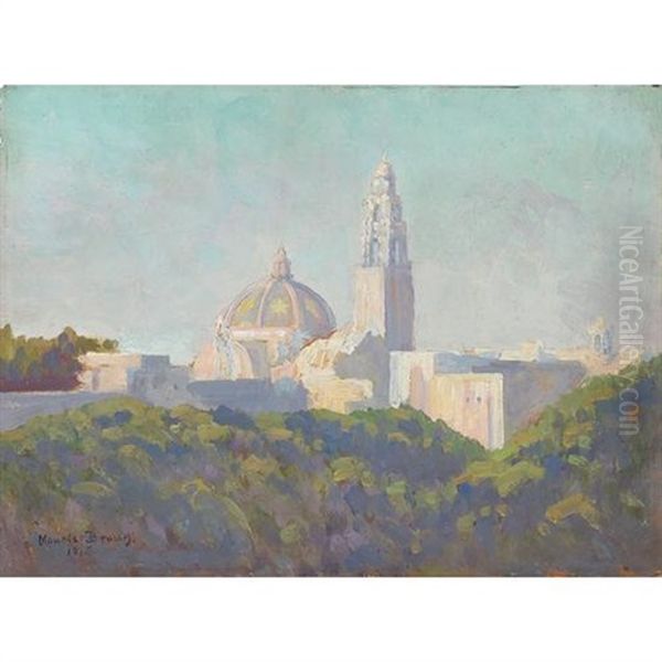 Distant View Of Buildings, Panama-california Exposition, San Diego Oil Painting by Maurice Braun