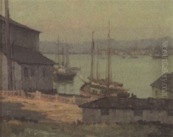 The Waterfront At Eventide Oil Painting by Maurice Braun