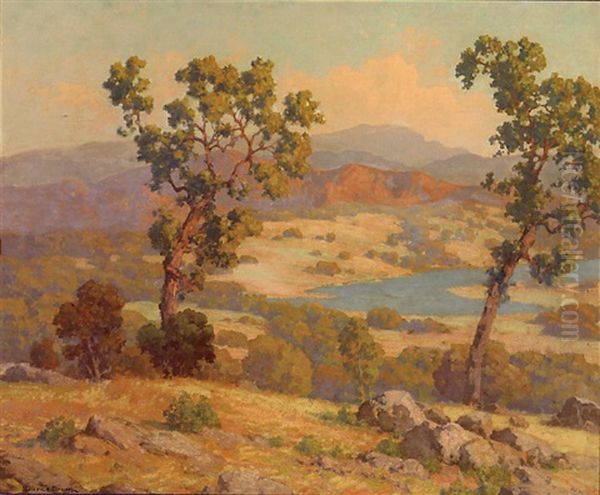 Oaks At Mesa Grande Oil Painting by Maurice Braun