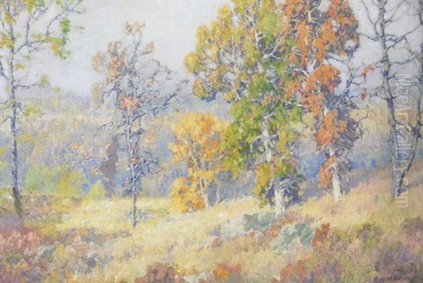 A Grey Day In Autumn Oil Painting by Maurice Braun