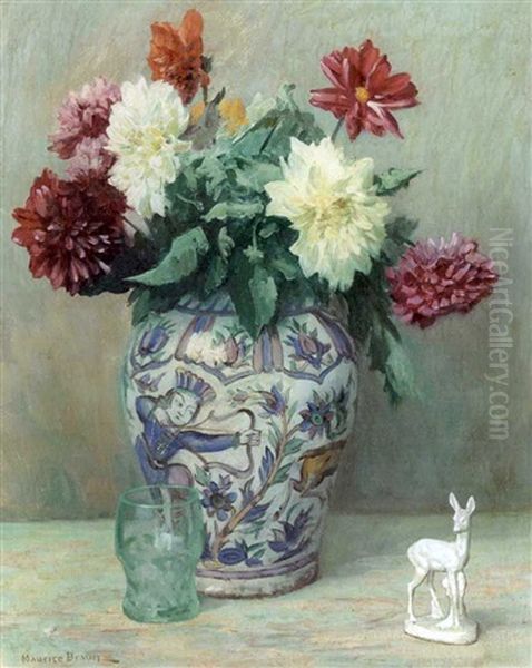 Dahlias Oil Painting by Maurice Braun