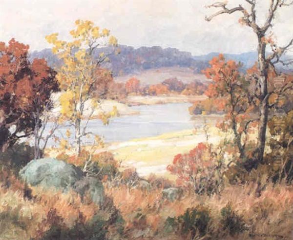 New England River In Autumn Oil Painting by Maurice Braun