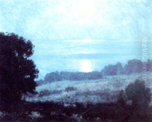 Moonlight On The Bluff Oil Painting by Maurice Braun