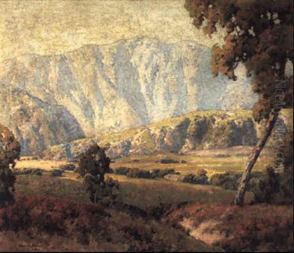 Southern California Valley Scene Oil Painting by Maurice Braun