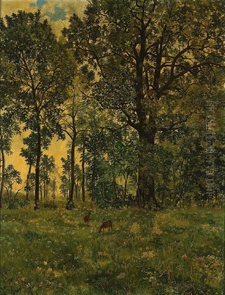 Waldlichtung Oil Painting by Wilhelm Hans Braun