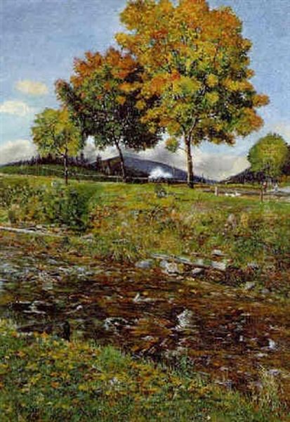 Mit Volldampf In Den Herbst Oil Painting by Wilhelm Hans Braun