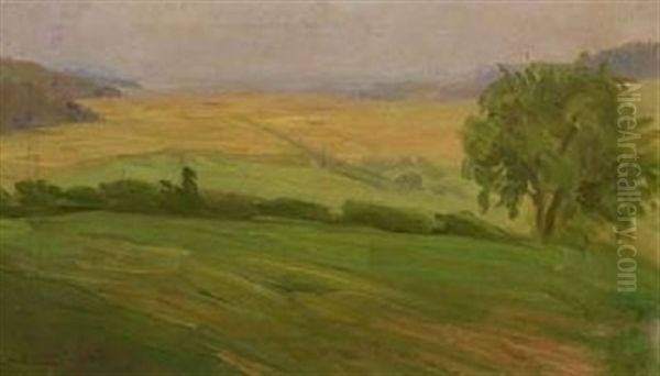 Hugellandschaft Oil Painting by Eduard Otto Braunthal