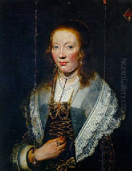 Portrait De Femme Oil Painting by Jan De Bray