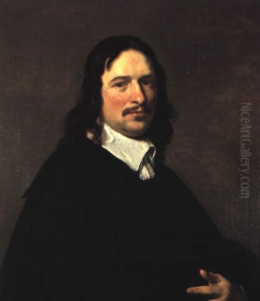 Portrait D'homme A La Collerette Blanche Oil Painting by Jan De Bray