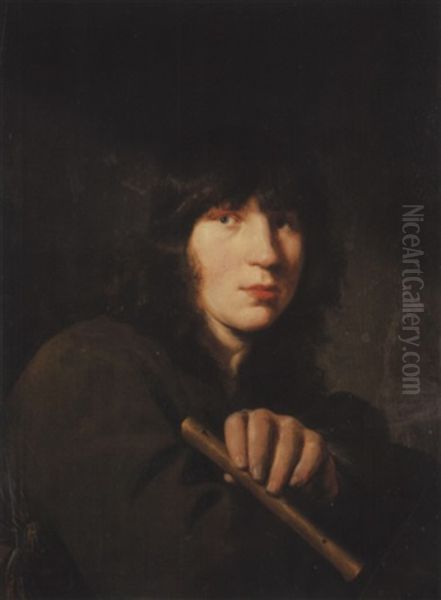 Joueur De Flute Oil Painting by Salomon de Bray