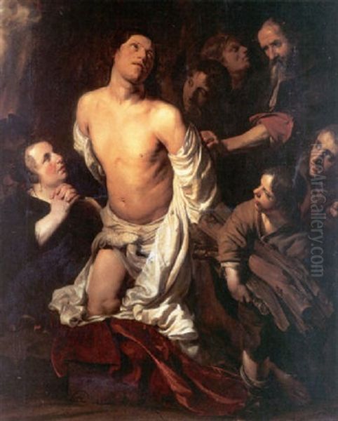 The Martyrdom Of Saint Lawrence Oil Painting by Salomon de Bray