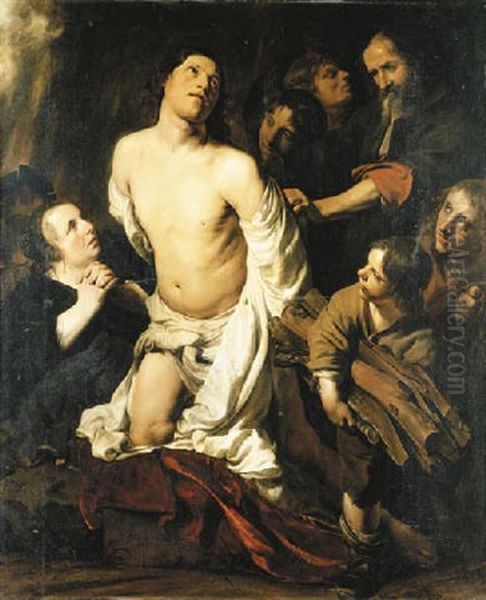 The Martyrdom Of A Saint (saint Lawrence?) Oil Painting by Salomon de Bray