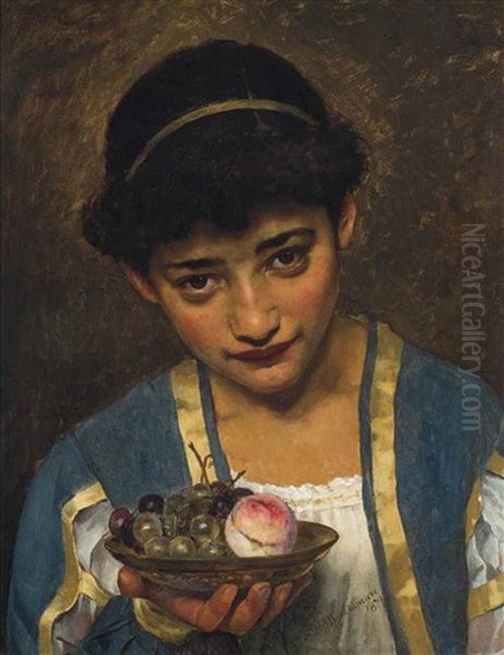 A Fruitful Offer Oil Painting by William A. Breakspeare