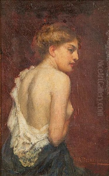 Half-nude, Backside Oil Painting by William A. Breakspeare