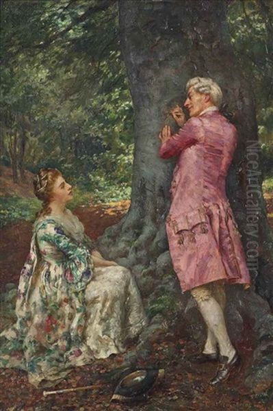 Etched With Love Oil Painting by William A. Breakspeare