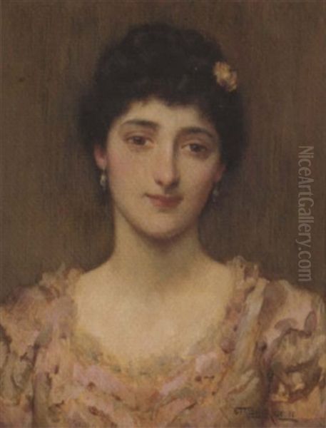 Portrait Of A Girl Oil Painting by William A. Breakspeare