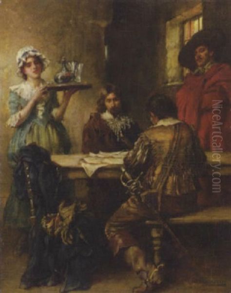 The Contract Oil Painting by William A. Breakspeare