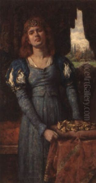 At The Tournament Oil Painting by William A. Breakspeare