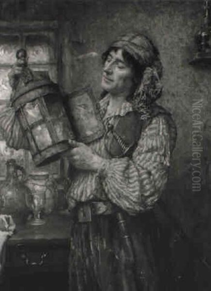 The Smuggler's Lamp Oil Painting by William A. Breakspeare