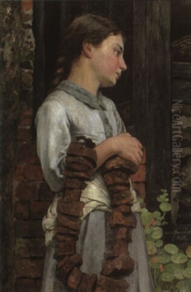 Fisher Maiden Oil Painting by William A. Breakspeare