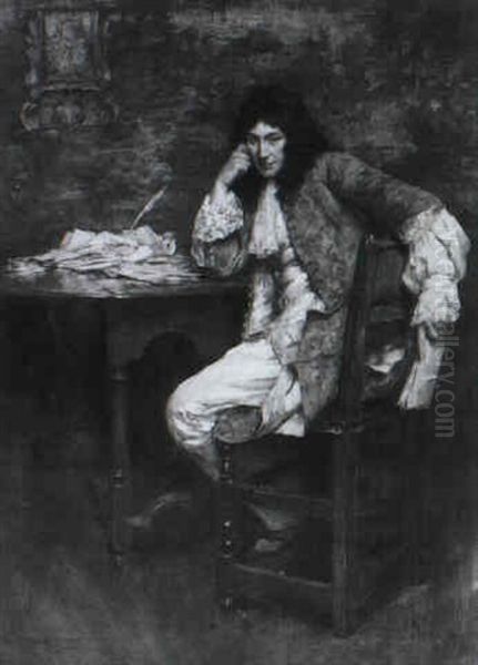 Bildnis Des Samuels Pepys Oil Painting by William A. Breakspeare