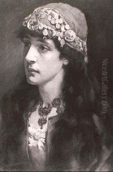 Gypsy Girl Oil Painting by William A. Breakspeare