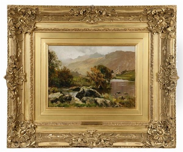 The Bryn Tryrch At Capel Curig Oil Painting by Alfred de Breanski Sr