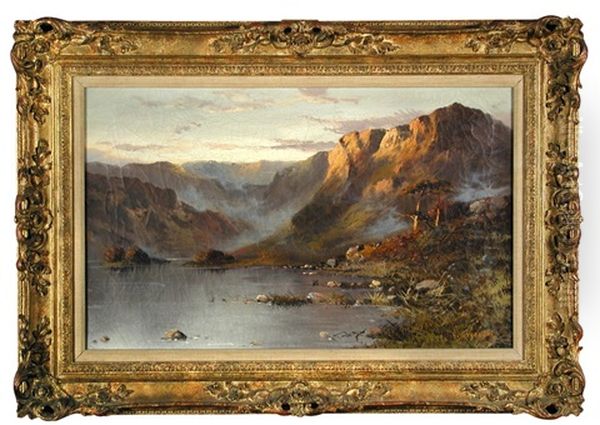 A Highland Loch by Gustave de Breanski