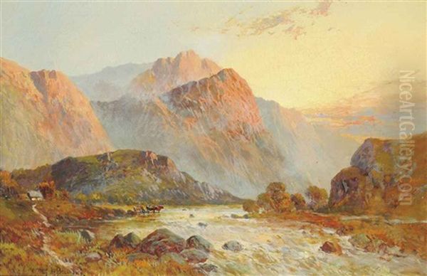 Near Dunkeld Oil Painting by Gustave de Breanski