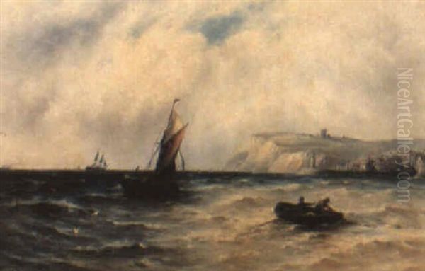 Off Whitby Oil Painting by Gustave de Breanski