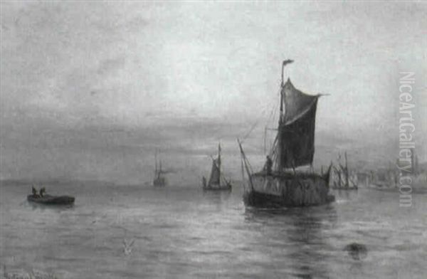 The Hay Barge Oil Painting by Gustave de Breanski