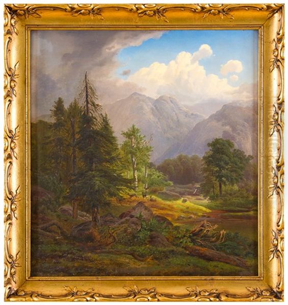 Horska Krajina Oil Painting by Vojtech Brechler