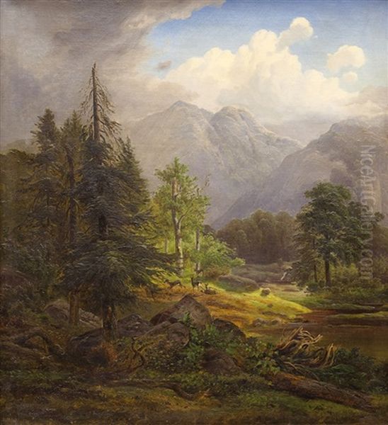 Lesni Udoli Oil Painting by Vojtech Brechler