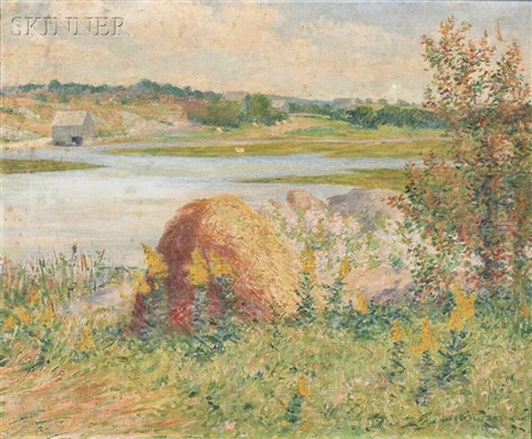 Marsh View Oil Painting by John Leslie Breck