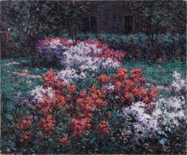 The Phlox Garden Oil Painting by Hugh Henry Breckenridge