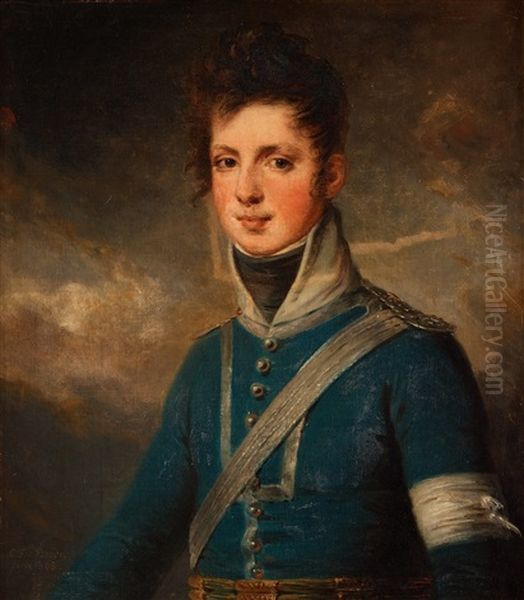 Carl Fredrik Reinhold Von Essen (1789-1820) Oil Painting by Carl Fredrik van Breda