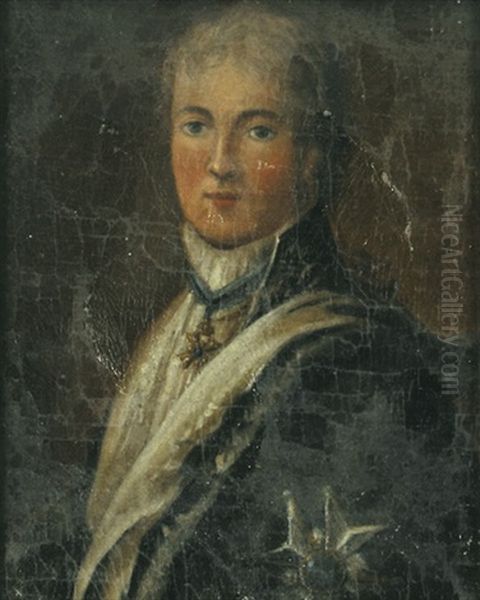 Bildnis Eines Ordengeschmuckten Adligen Oil Painting by Carl Fredrik van Breda