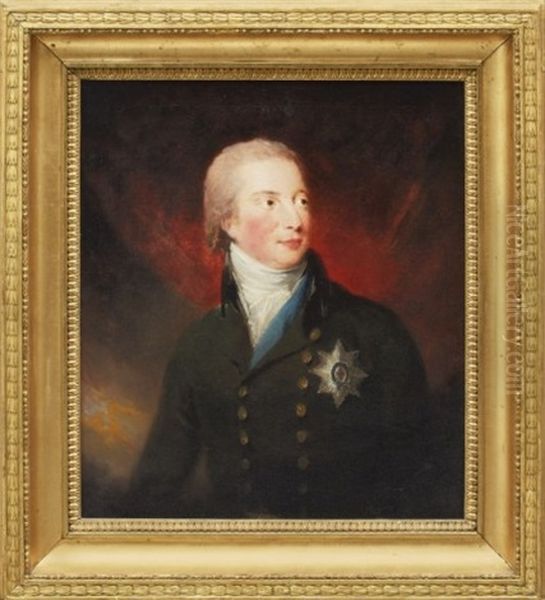 Portratt Av Hertig William Fredrik Av Gloucester, Kladd I Uniform, Vit Halsduk Samt Strumpebandsordern Oil Painting by Carl Fredrik van Breda