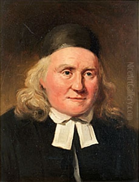 Biskop Erik Waller Oil Painting by Carl Fredrik van Breda