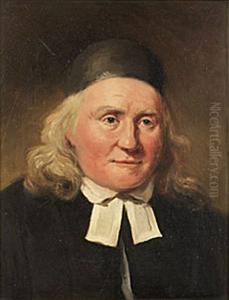 Biskop Erik Waller Oil Painting by Carl Fredrik van Breda