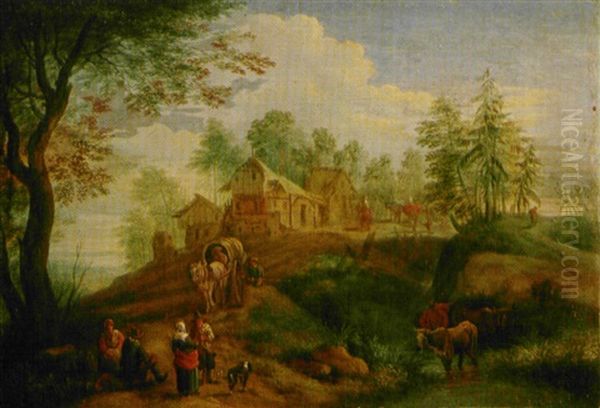 Paysage Anime Oil Painting by Jan Frans van Bredael the Elder