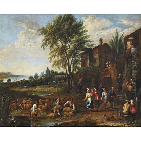 Allegori Over Vintern Oil Painting by Alexander van Bredael