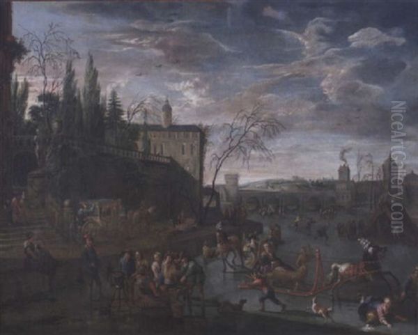 Les Plaisirs De L'hiver by Alexander van Bredael